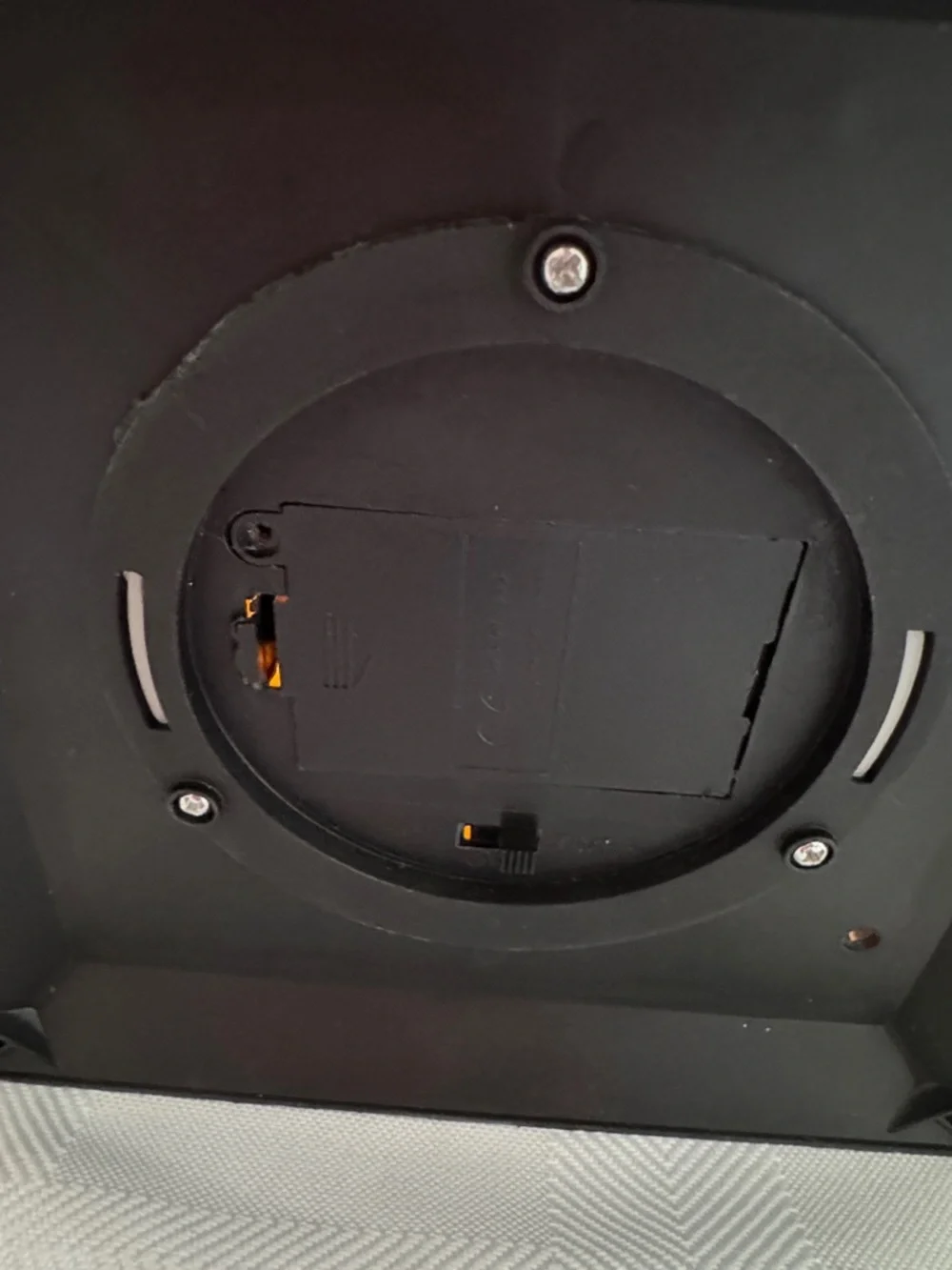 Black Plastic Wall Lanterns with Glass Warm LED Candles - Set of 2 with Timer